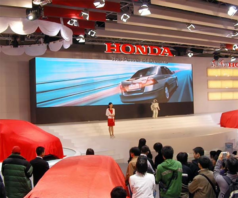 海南本田4S店室內PH10全彩色LED顯示屏